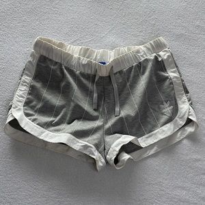 Adidas Grey w/ White Pinstripes Shorts